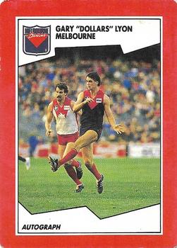1989 Scanlens VFL #18 Garry Lyon Front
